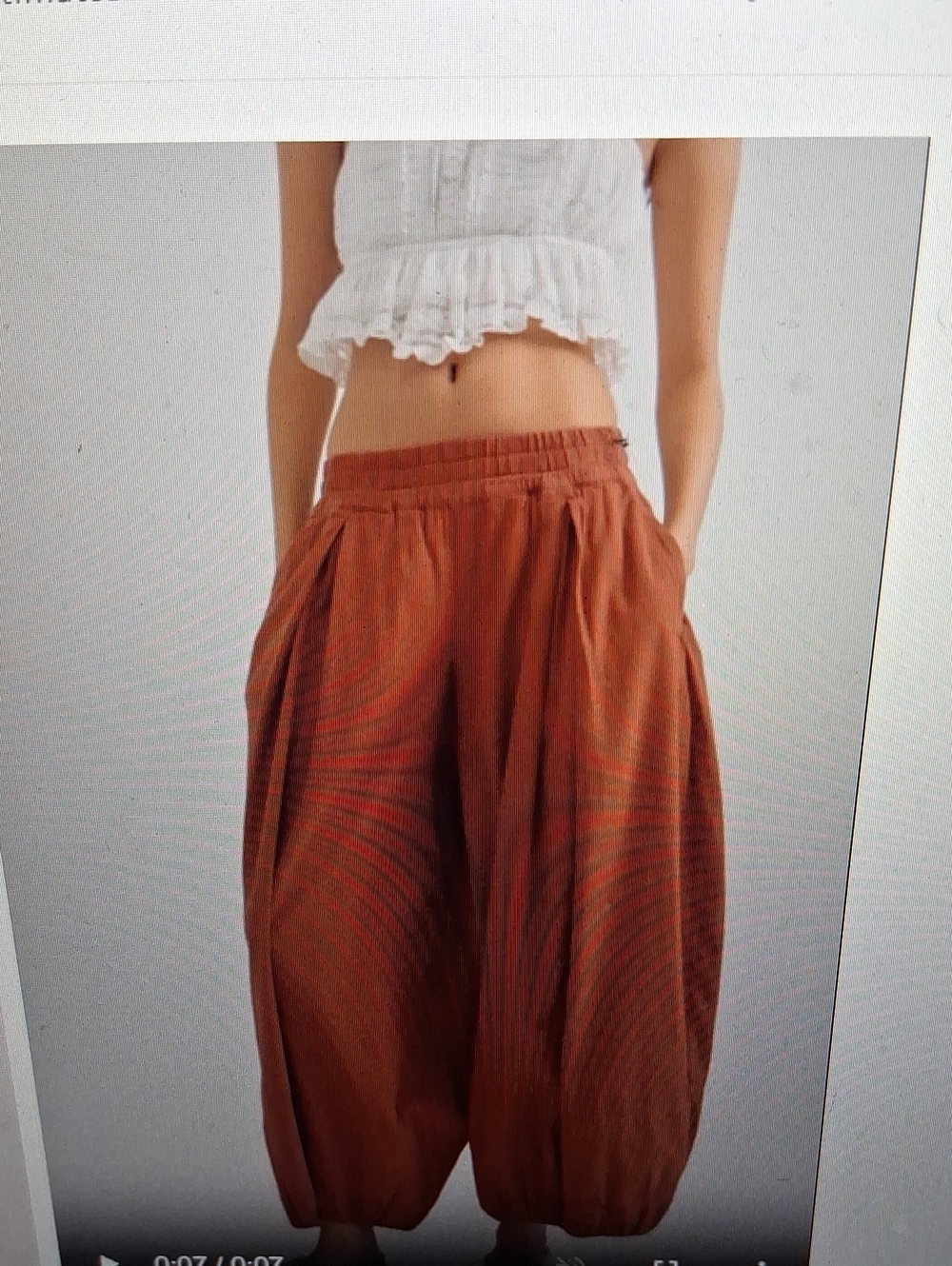 Free People Moonflower Pull On Balloon Pants Canyon Sunset Like New S - Picture 1 of 7
